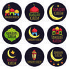 60-120pcs Eid Ramadan Kareem Decor Ramadan Mubarak Stickers Muslim Islamic Kareem Happy Aid Gifts Ramadan and Eid Decor for Home