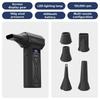 Brushless Motor Powerful Dust Blower with LED Light Digital Display Handheld Turbo Violent Fan High-Speed Rechargeable