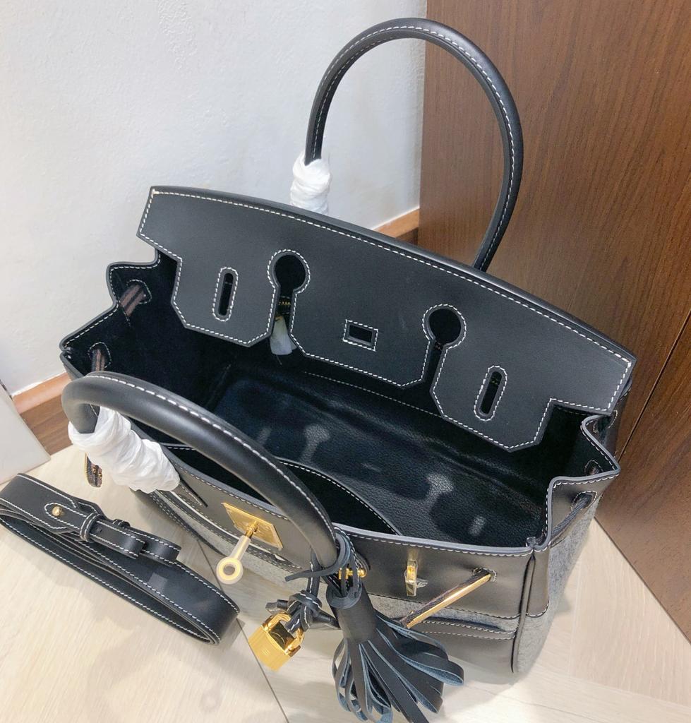 Wysokiej jakości torba filcowa ze skóry bydlęcej wierzchniej warstwy swift skórzana torebka na ramię crossbody vintage damska torba