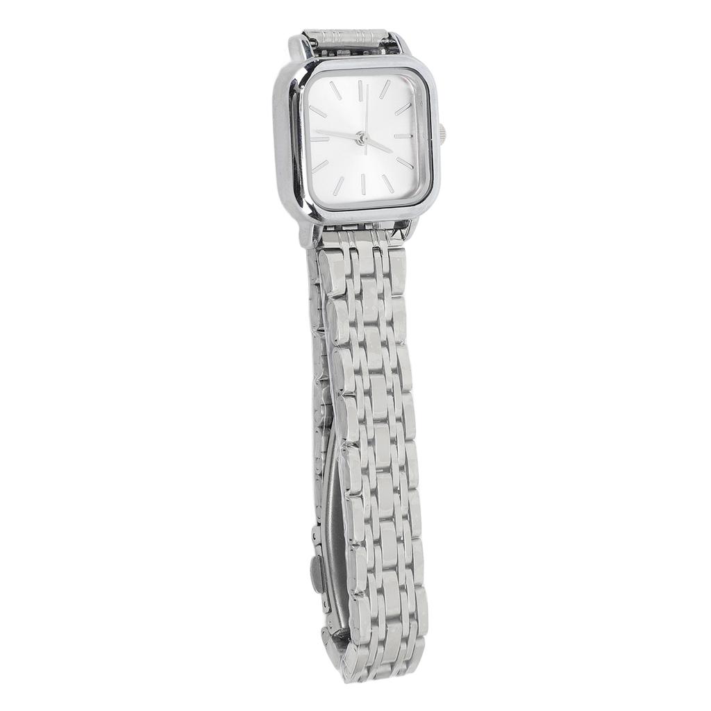 Women Quartz Watch Alloy Steel Strap Stylish Waterproof Ladies Square Wrist Watch for Daily Life