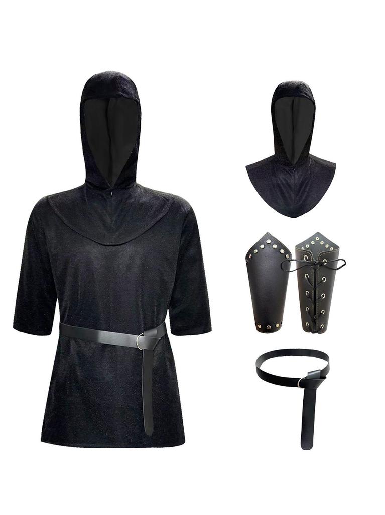 European Medieval Knight Chain Suit for Halloween Cosplay