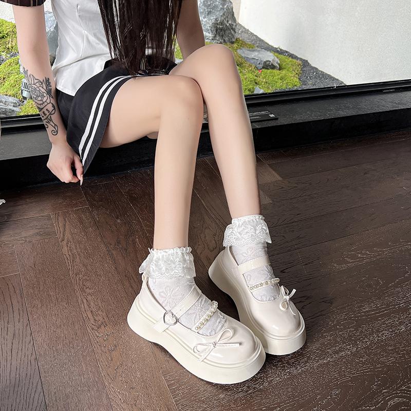 

2025 New Black Super High Heels Mary Jane Shoes Women Goth Chunky Platform Pumps Woman Plus Size Ankle Buckle Party Lolita Shoes 40