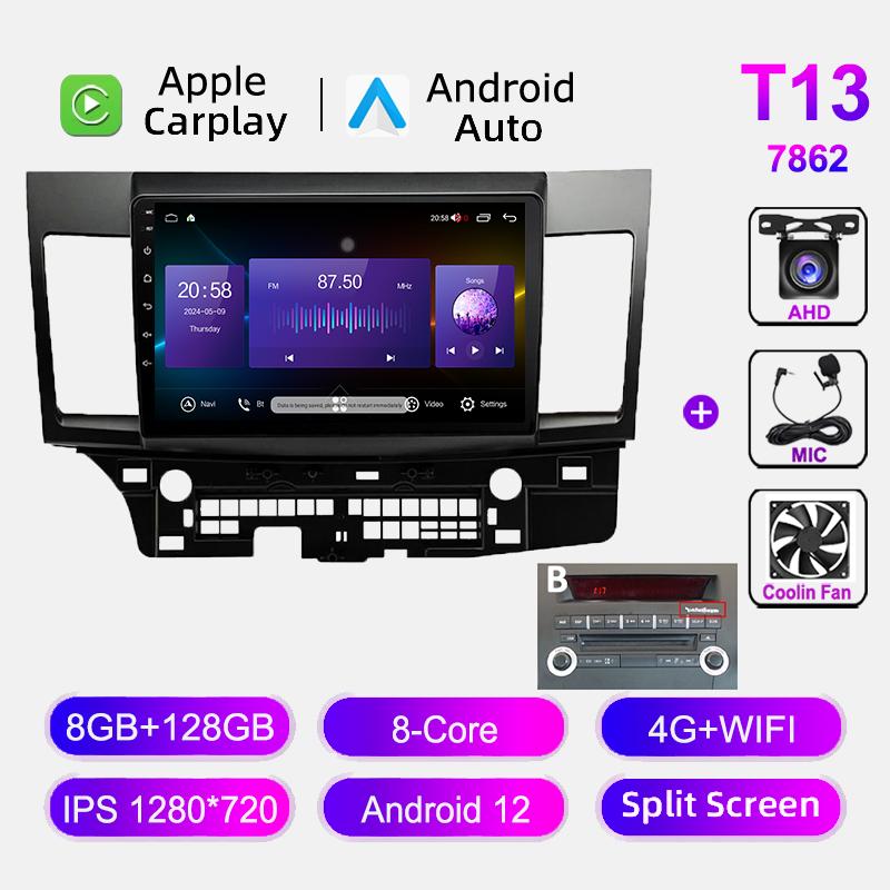 Radio auto WIFI 4G Pentru Mitsubishi Lancer 2008-2015 IPS Player Multimedia Video Android Auto Stereo Navigație GPS Autoradio