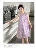 Girls' Blue Dress Summer Dress 2026 New Stylish Girls' Summer Mesh Princess Dress Children's Summer Dress