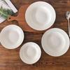 Meishangyuan Minimalist White Ceramic Straw Hat Pasta Bowl Set