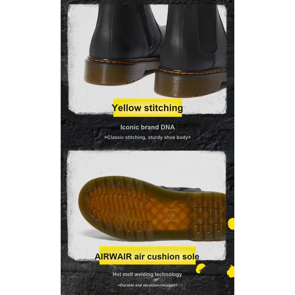 Dr. Martens 2976 Pelle Morbida Confortevoli Traspiranti Stivaletti Chelsea Stivali Bambino Neri 21992001
