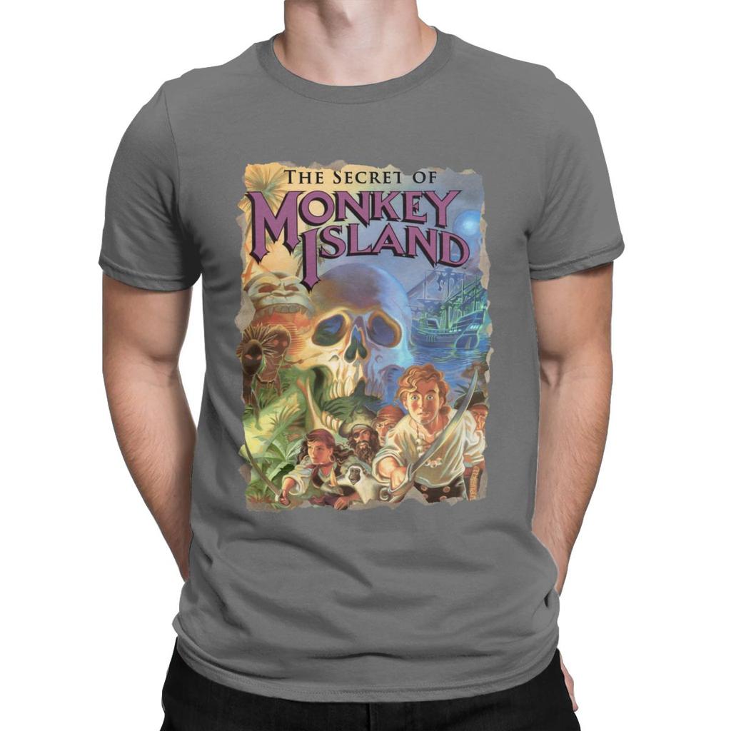 Creative The Secret Of Monkey Island T-Shirt Men Crew Neck 100% Cotton T Shirts Short Sleeve Tees 6XL Clothes