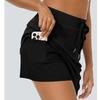 Damen Freizeit Farbe Kordelzug Sport Fitness Tasche Tennis Rock Kurzrock