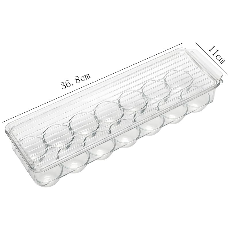 lulubelle Refrigerator Storage Egg Case, 14-Piece Clear Egg Holder