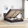 VidaXL Ottoman Bed Frame with Mattress Dark Brown 140x200 Cm Fabric 3311466