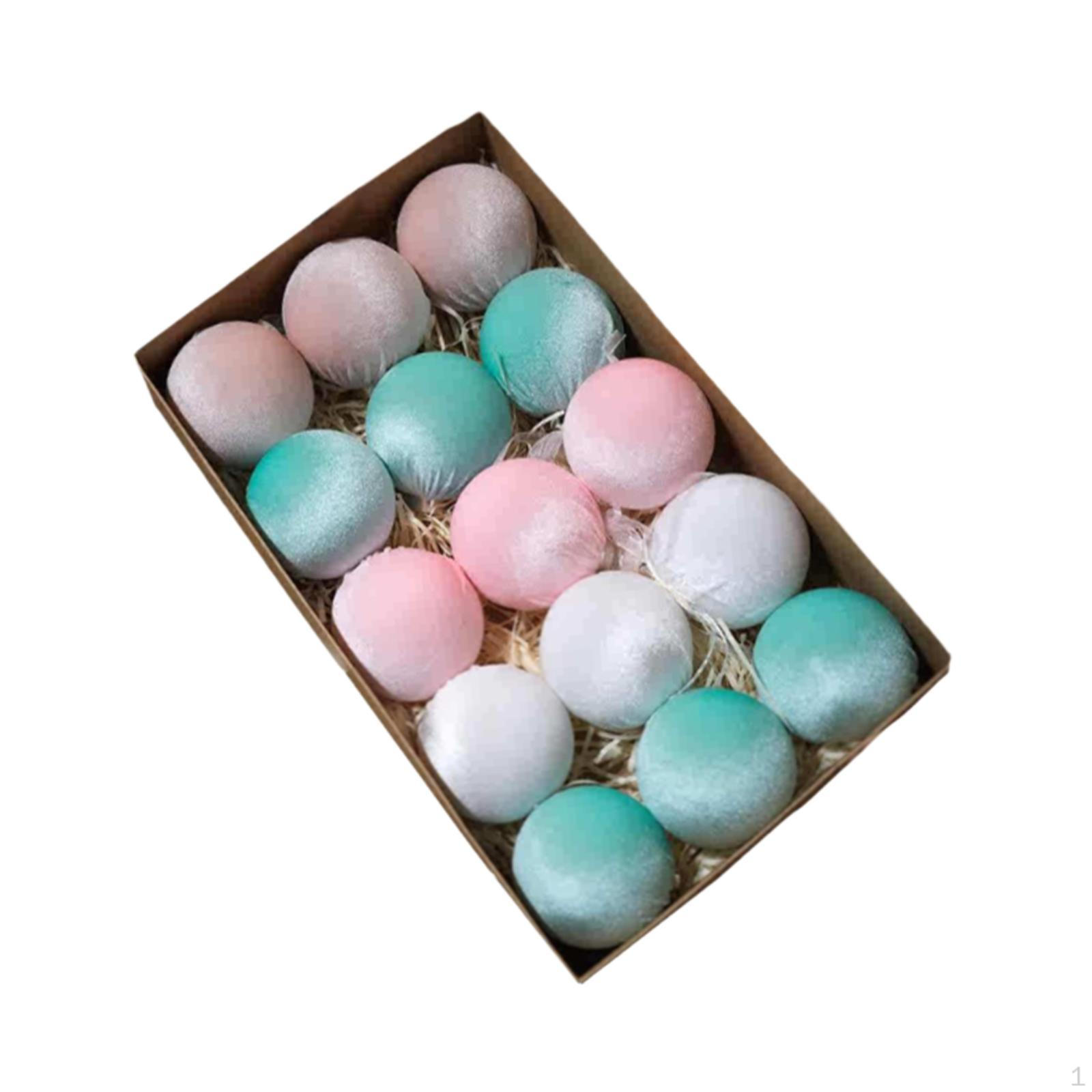 

15x Christmas Ball Ornaments Tree Hanging DIY Party Favors Xmas Decor for