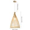 JOYINLED Japanese Style Bamboo Pendant Light Wabi Sabi Rattan Chandelier E27 LED Ceiling Hanging Lamp for Cafe Bar Home Decor