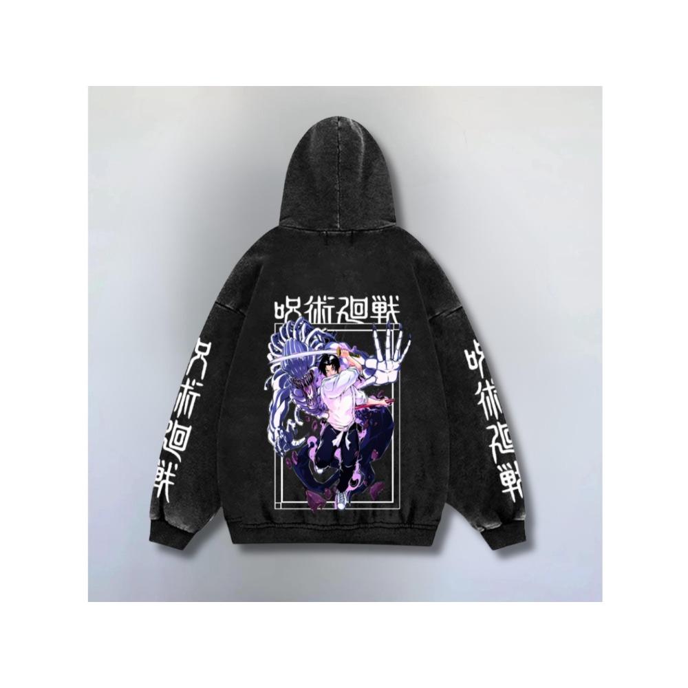 Anime Oversized Vintage Hooded Men Hoodies Pullover Sweatshirt Streetwear Y2k Long Sleeve Tops Unisex Harajuku Clothing