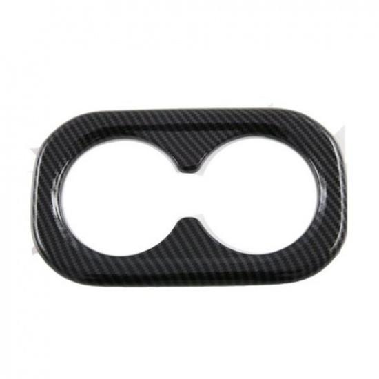 Carbon Fiber Rear Water Cup Holder Frame Cover Trim For Honda CR-V CRV 2023 2024