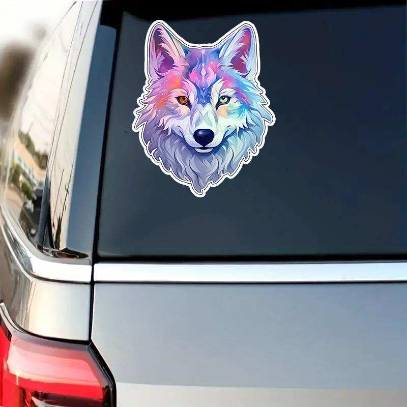 Colored Wolf Car Sticker Vinyl Decal Waterproof Rear Window Motorcycle Camper Bumper Truck Laptop Decoration TM11