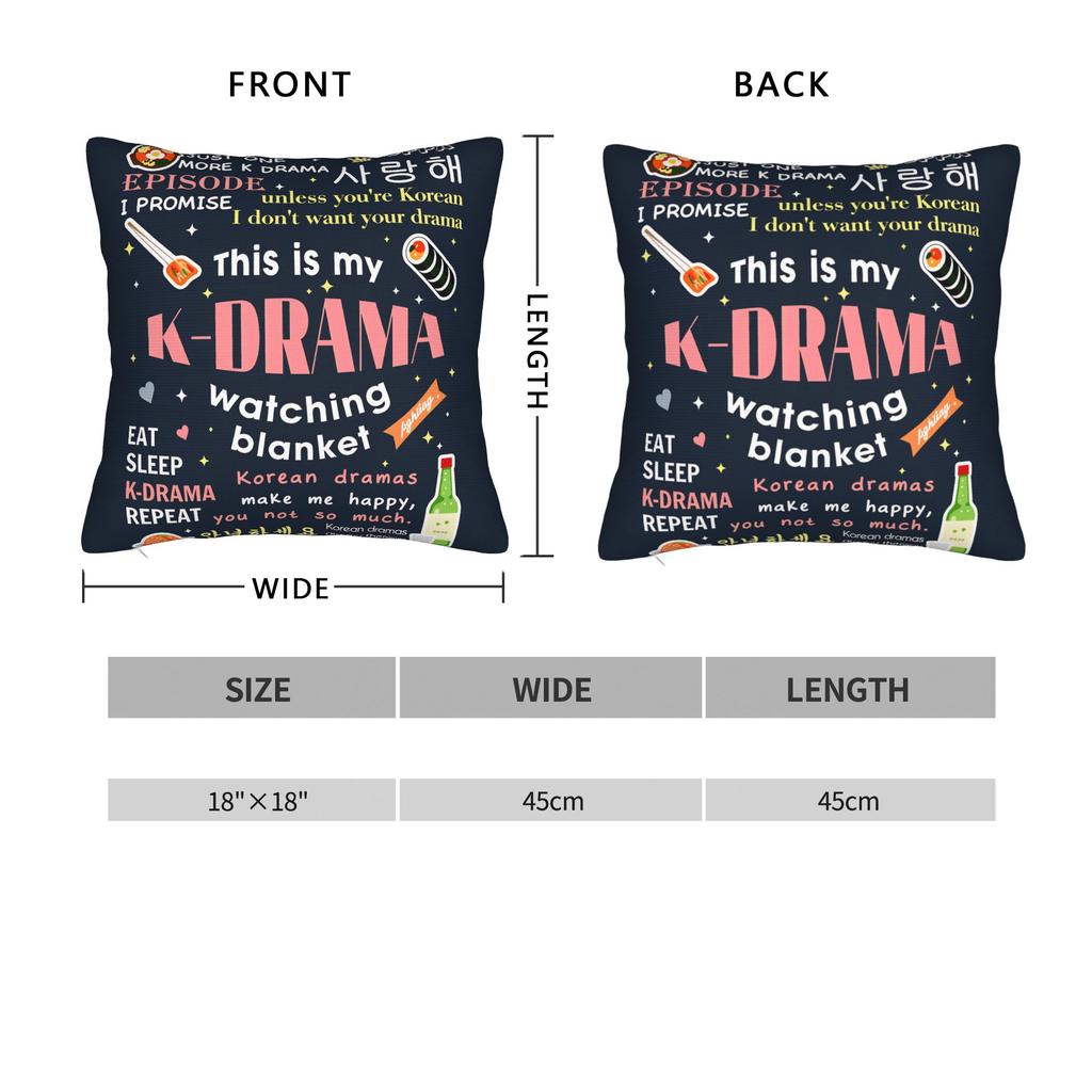 Korean Drama Gifts Kdrama Merch Pillow Cover  Vintage Pillow Case For Sofa Bedroom Home Decor Cushion Cover Square Pillowcases