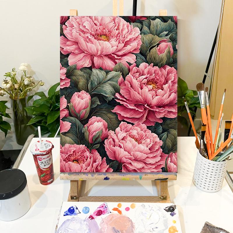 

Цветочная акриловая живопись своими руками - Рама в комплект не входит 30x40 cm