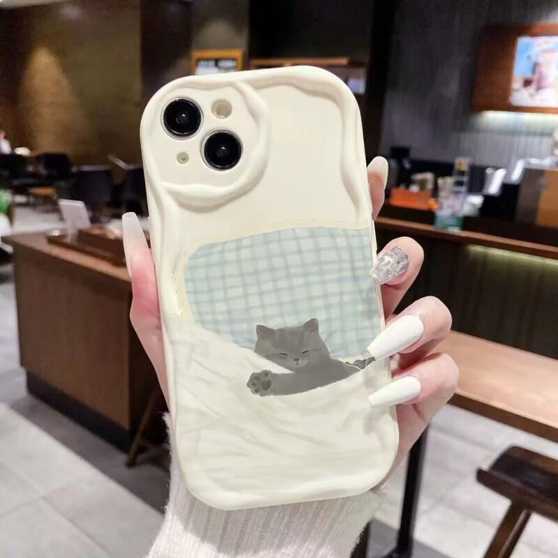 Sleep Dog Cat Couple Phone Case For Samsung Galaxy S21 S20 Plus Ultra S20FE S21FE S23FE S24FE A56 A36 A26 A51 M16 F06 Soft Cover