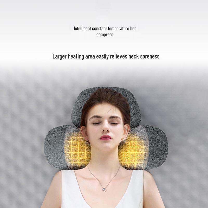 CE-Certified Multifunctional Heated Vibration Massage Pillow for Cervical Spine Sleep Therapy