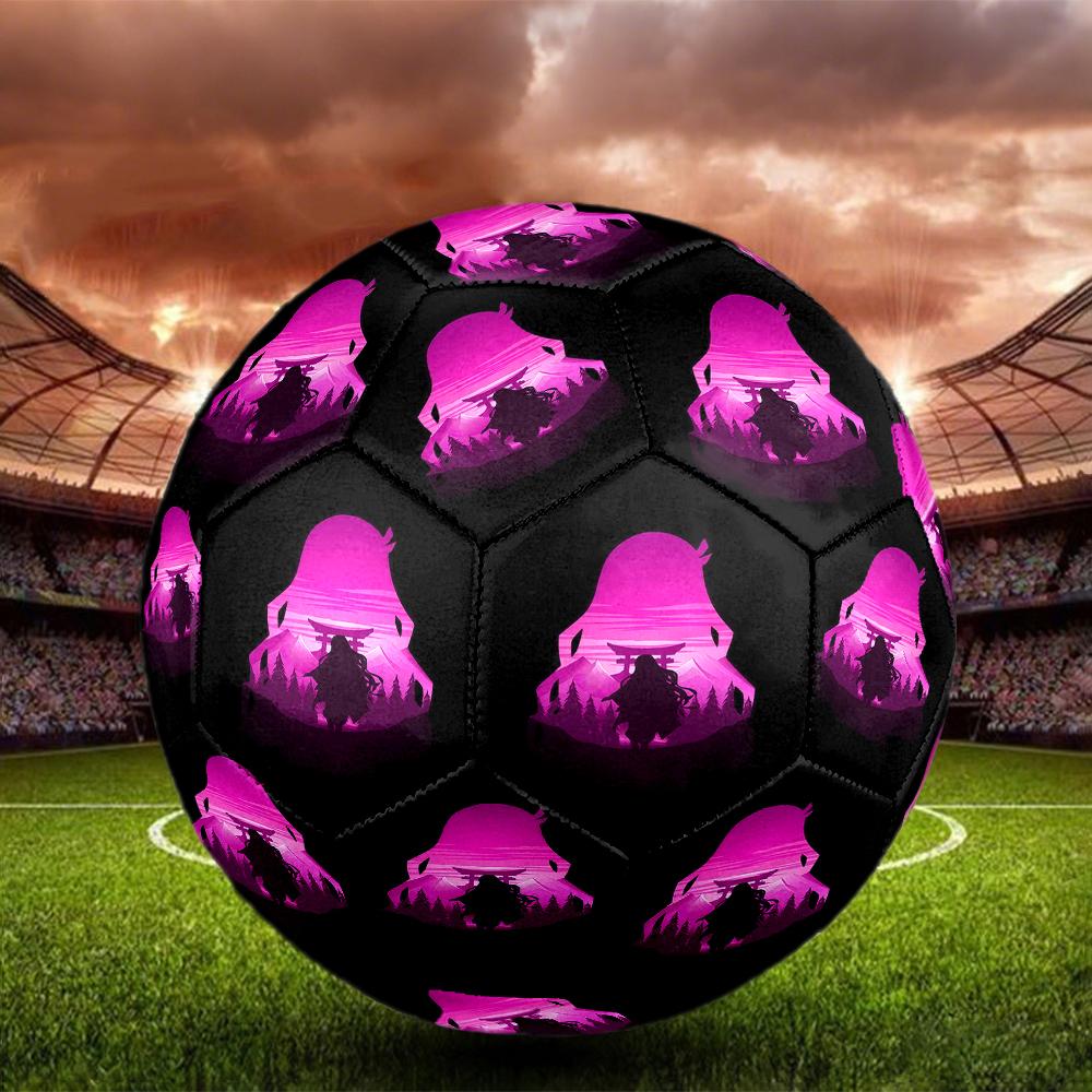 1pc Demon Slayer Kimetsu No Yaiba Football Soccer Ball Size 5 Indoor Soccer Ball Fashion Colorful  Backyard Game -Great For Sports Fans Gift HE5