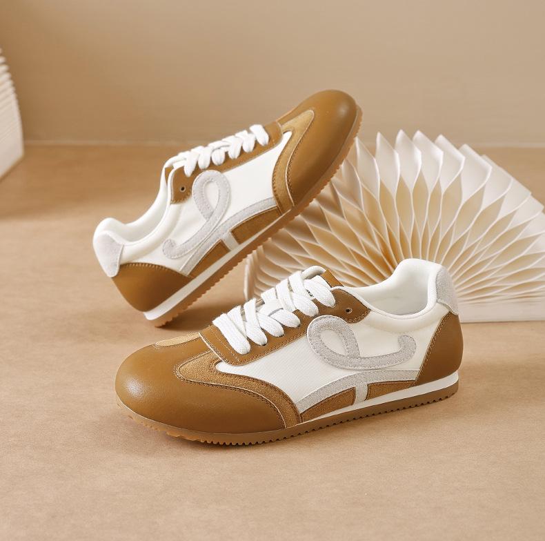 Augus Lionden Women's 2025 Retro British Style Flat-Bottom Ballet Training Shoes