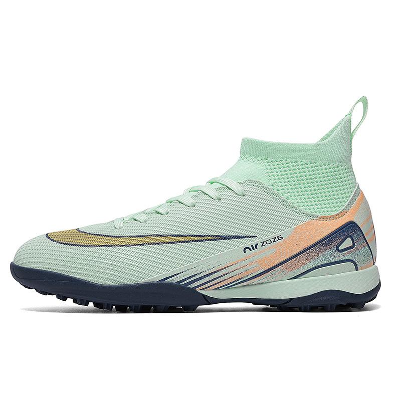 High-Top Football Shoes Tf Broken Nails Artificial Turf Ag Nails Leather Feet Men And Women Children And Adolescents Training Shoes