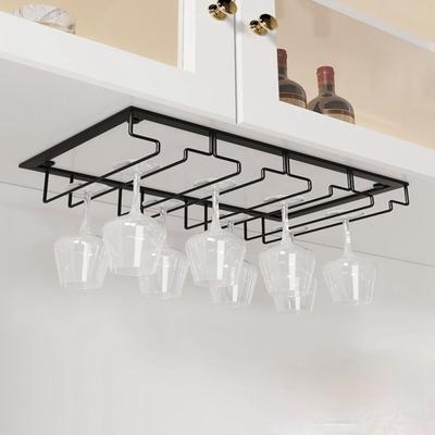 Wall Mounted Upside Down Wine Glasses Holder Bottle Display Bar Wine Glass Rack Cup Storage Rack