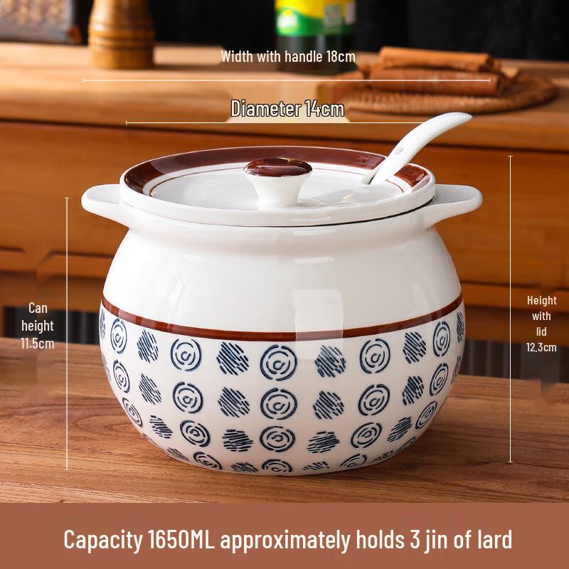 Керамическая банка для смальца ZISIZ под глазурью