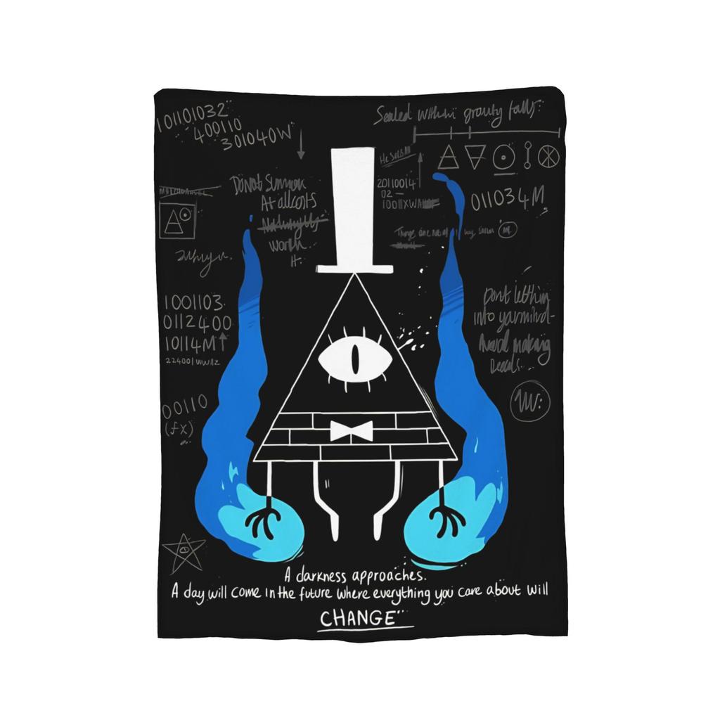 Gravitys Falls Bill Cipher Blanket Flannel  Super Warm Throw Blankets for Bedding Couch Bedroom Quilt