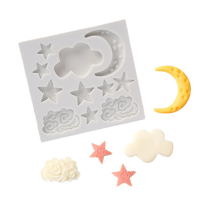 DIY Star Moon Shape Silicone Fondant Cake Molds Gummy Chocolate Mold Baking Appliance Silicone Cake Small Tools