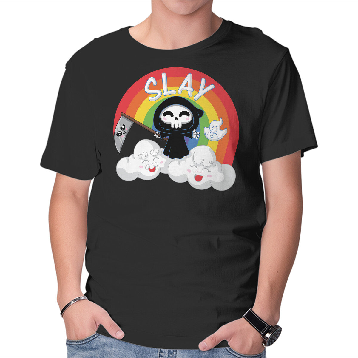 Unisex Crew Neck T-Shirt Slay Graphic Short Sleeve Casual Tee XL