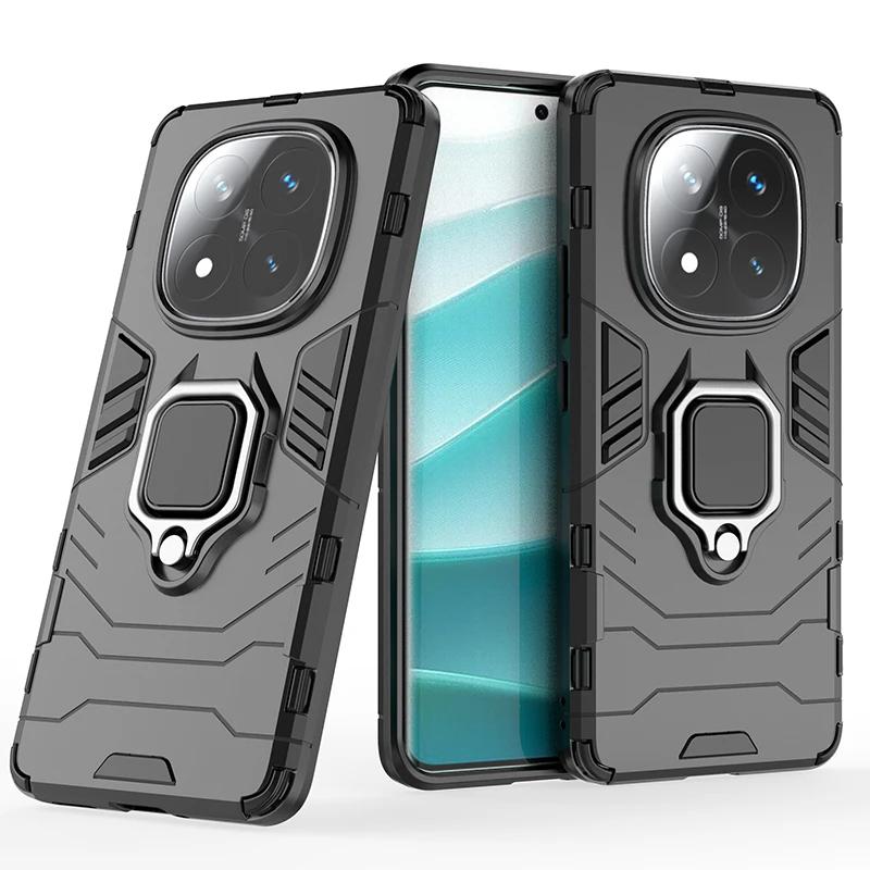 For Redmi Note 14 Pro Plus 5G Global Case Armor Shockproof Ring Stand Protection Cover for Xiaomi Redmi Note 14 Pro 5G Capa