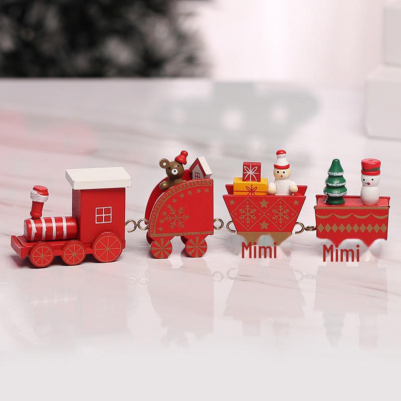 Handcrafted Wooden Christmas Train Decoration - DIY Desktop/Winter Window Decor - Perfect Children's Day Gift