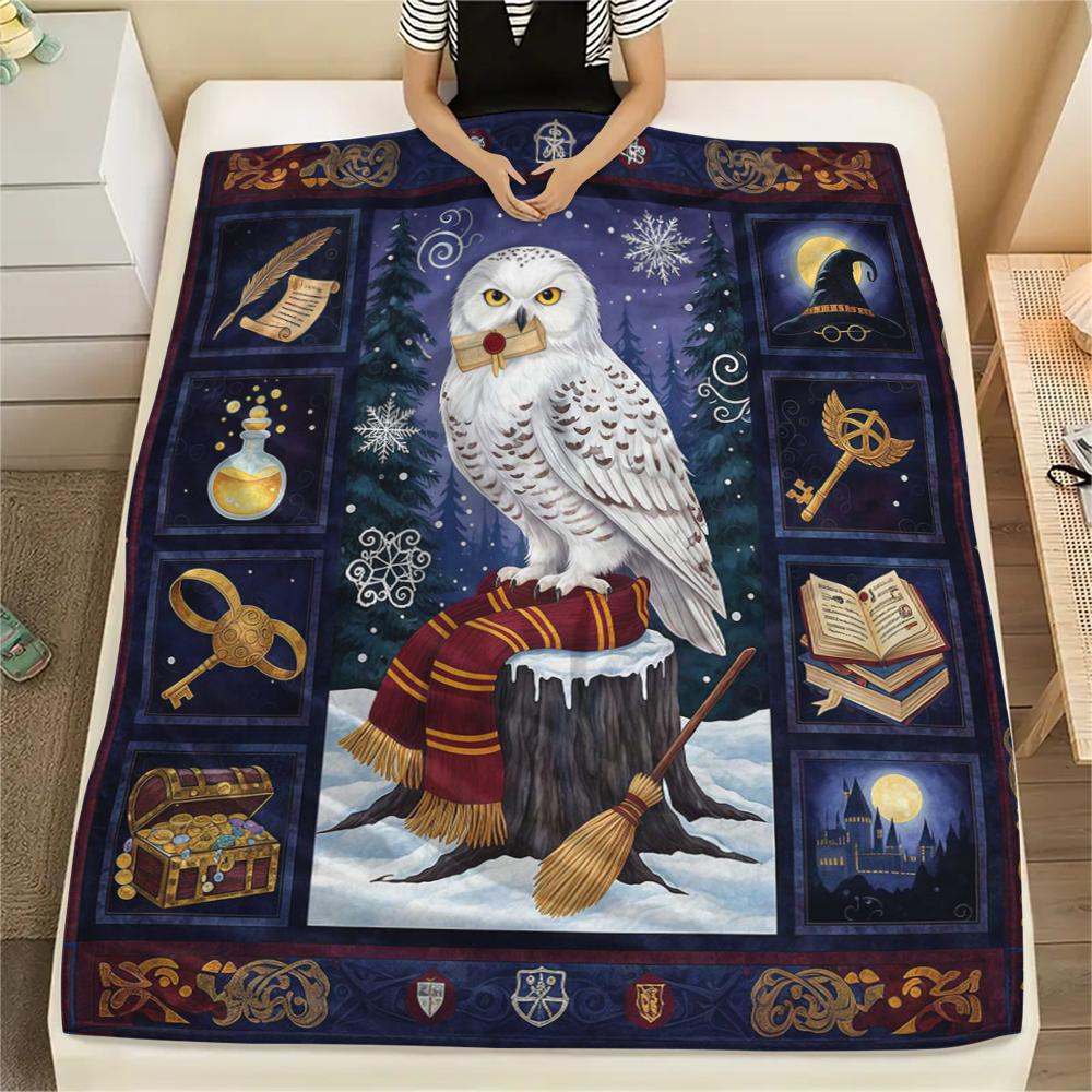 

1 шт. Фланелевое одеяло с мультяшным принтом, Высококачественное, Удобное для всех сезонов, Домашний декор, Тепло и комфорт, Идеально для рождественского подарка на день рождения 80cm x 120cm