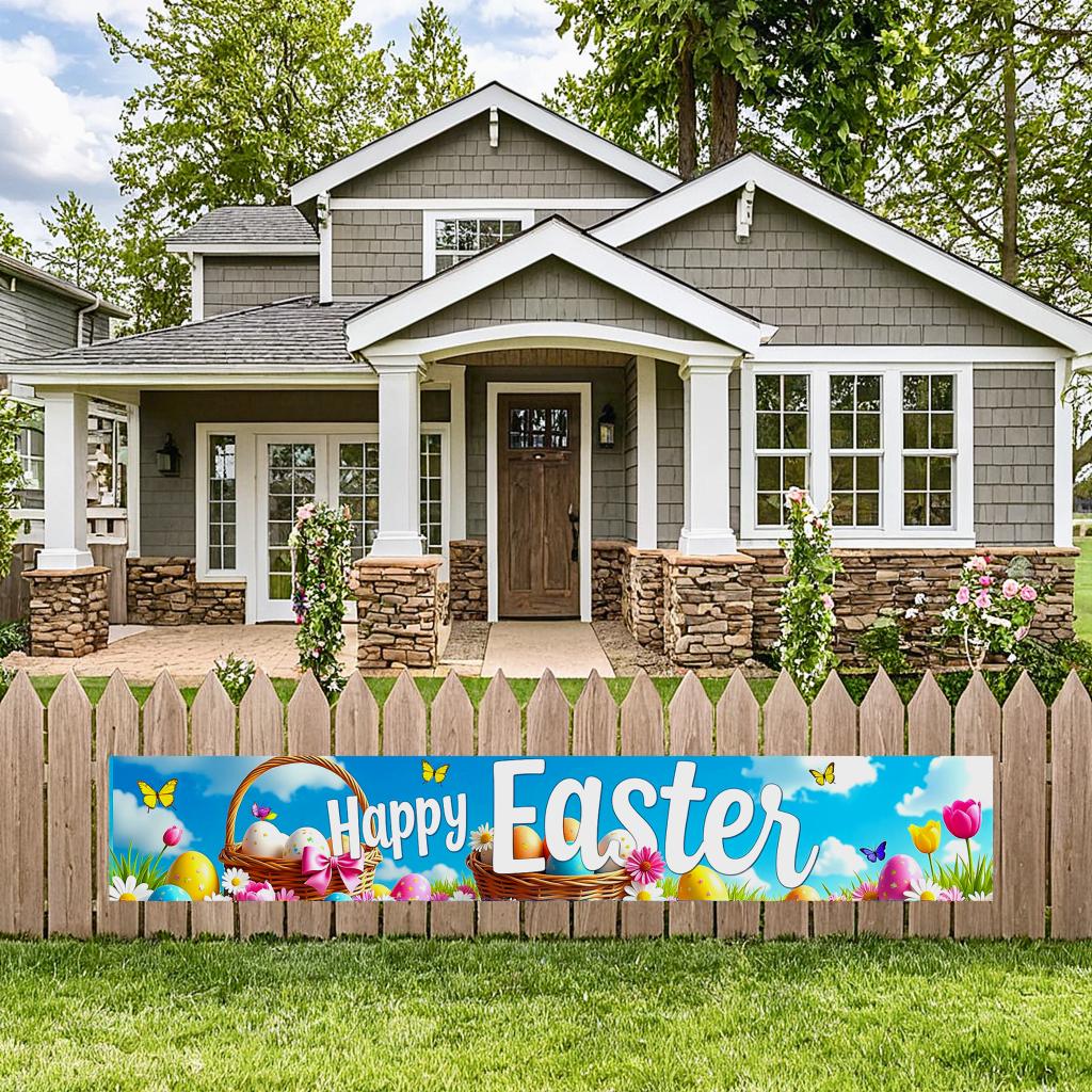 Easter Theme Spring Banner Easter Decoration Happy Easter Banner For Event Decoration Photo Shoot Holiday Event