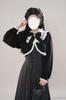 Jundakara Elegant Vest Dress and Coat Long Removable Ribbon and High French Girly Student XL Cape-Style Set, Sleeves, Ruffles, A-Line, Waist,