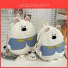 Cute Cartoon Dog Design Student Lightweight Nylon Backpack With Plush Pendant For School Use