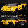1:32 Lambor SVJ63 720S Alloy Toy Diecast Model Car Wheel Pull Back Miniature Supercar with Light Music Vehicle Collect Souvenirs