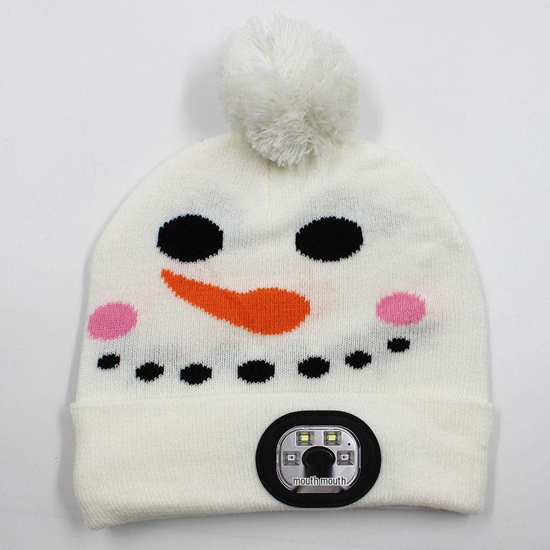 Rechargeable LED Light Beanie - Glow-in-the-Dark Winter Hat for Night Running Outdoors