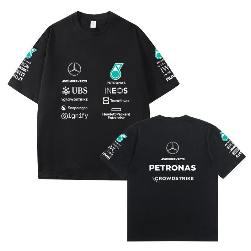 Red Bull 2026 F1 T shirt, Spring and Autumn Team Uniform, T-shirt, Racing Suit,100% Cotton T-Shirt S чёрный