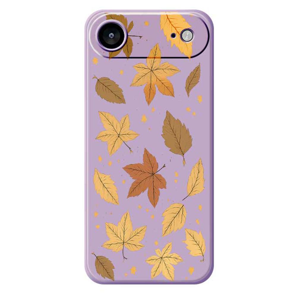 For iPhone 17 Air Case Maple Leaves Pattern Printing Straight Edge TPU Phone Back Cover