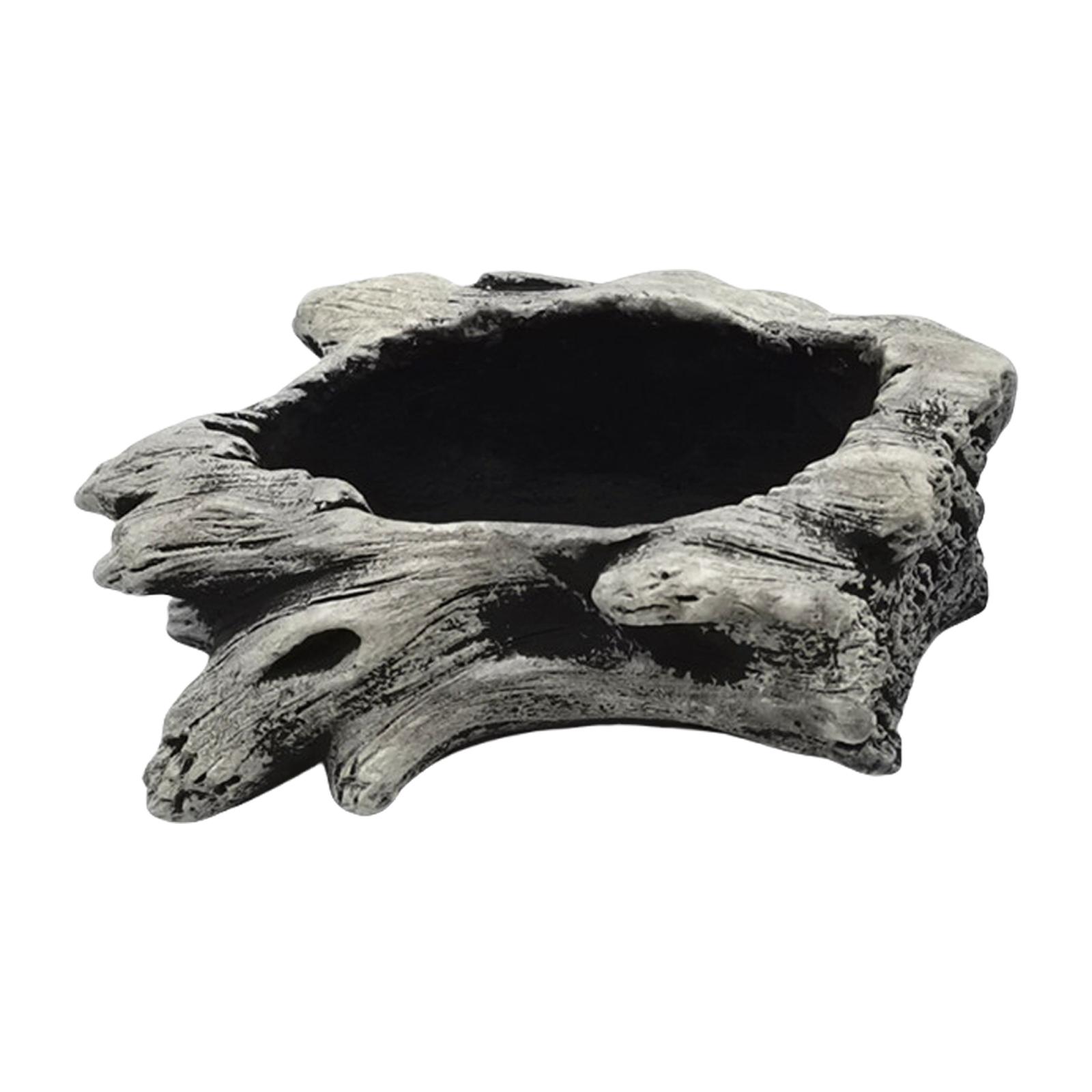 

Artificial Driftwood Stumps Planter Cactus Container Creative Imitation Sculpture Resin Succulents Flower Pots світло-сірого кольору