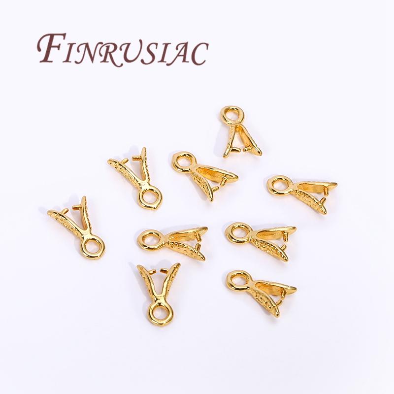 5/10 Stück 18K Gold Plated Anhänger-Clip-Verschluss, Ösenverbinder für Schmuck, DIY Halsketten-/Armband-Zubehör