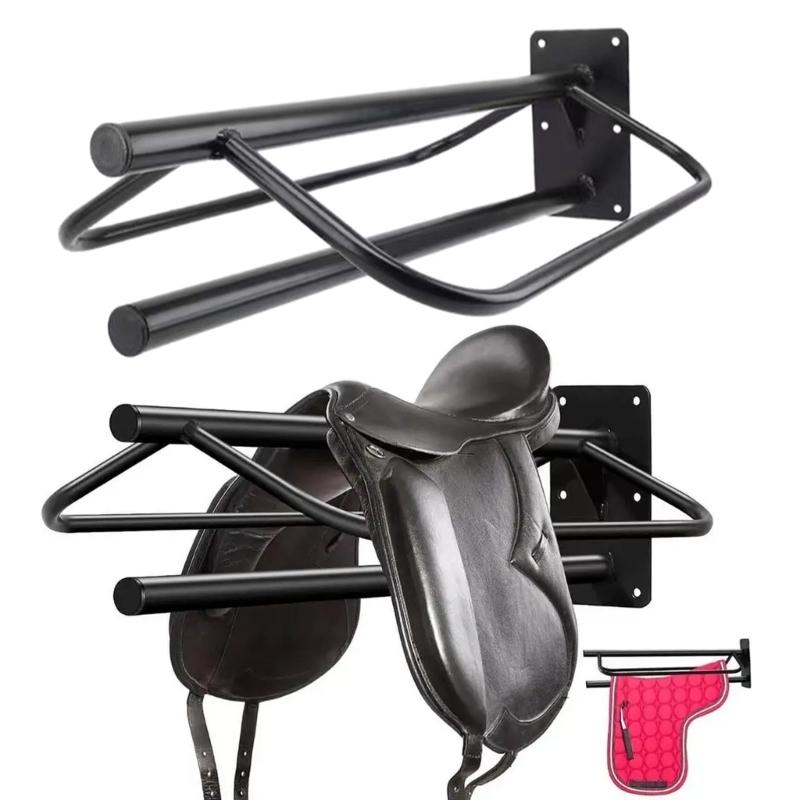 Metal Saddling Hanger Organizers Wall Mounted Horse Saddling Rack Heavy Duty Saddling Storage Frame For Equestrian Gear