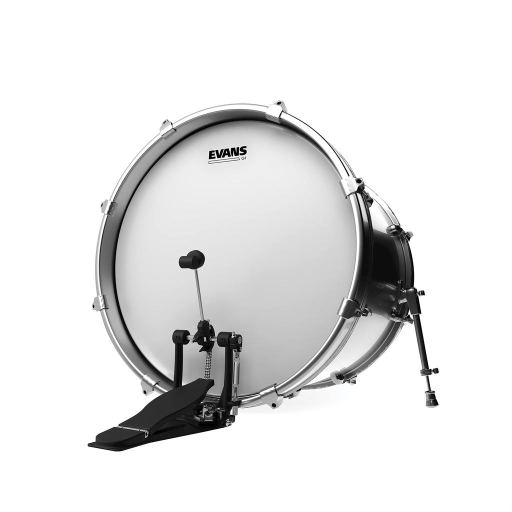EVANS G1 Coated Bass Drum Head BD22G1CW 22 Inches White Single-Ply 10mil