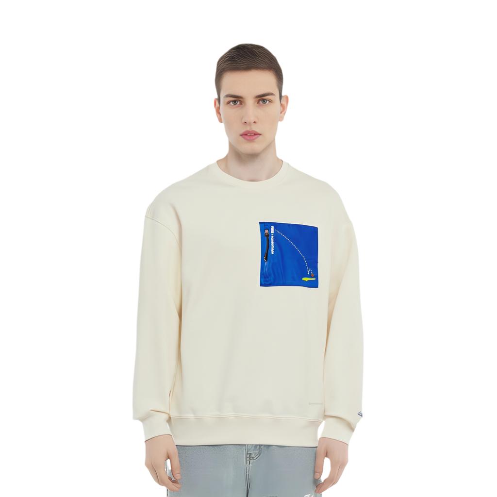 PUMA X ROARINGWILD X PUMA Sweatshirts Men's Ivory White Crew Neck Moderate Regular 532596-73