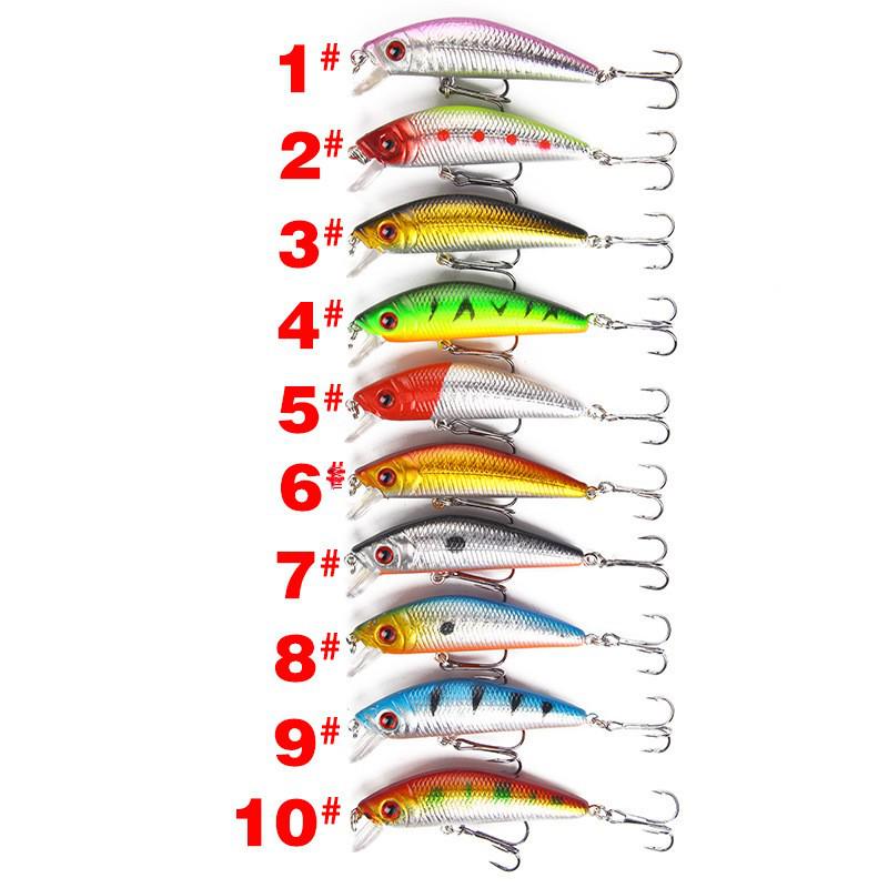 7cm/8.5g Cross-Border Minnow Lure: High Carbon Steel Three-Prong Hook with Realistic Hard Plastic Design