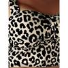 Leopard Print 2 Piece Set Tankini, Ruched Top & Drawstring Tie Side Bottom Swimsuits, Women's Swimwear & Clothing