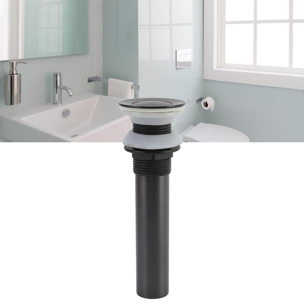 Stainless Steel Drain Stopper Matte Black Finish Basin Sink Drain  For Vessel Sink
