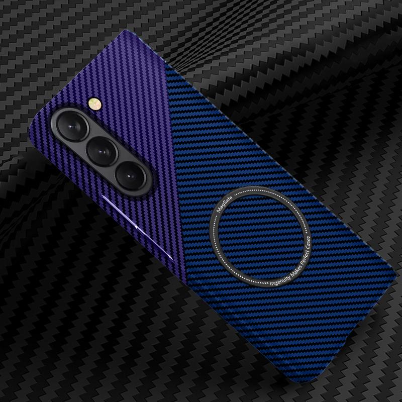 Ultra Thin Fiber Plastic Magnetic Case For Samsung Galaxy Z Fold 7 6 5 4 Wireless Charging Hard Case Are Not Made of Real Carbon